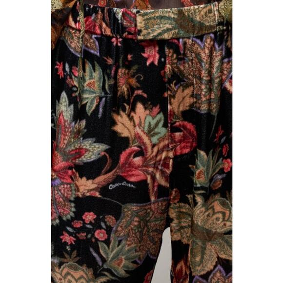 Cara Cara Milano Floral Velvet Wide Leg Pants Tapestry Print M - Picture 13 of 15